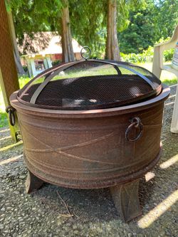 Outdoor Steel Wood Burning Fire Pit