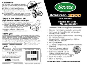 Scotts Speedy Green 3000 Spreader Manual - Rona Mantar