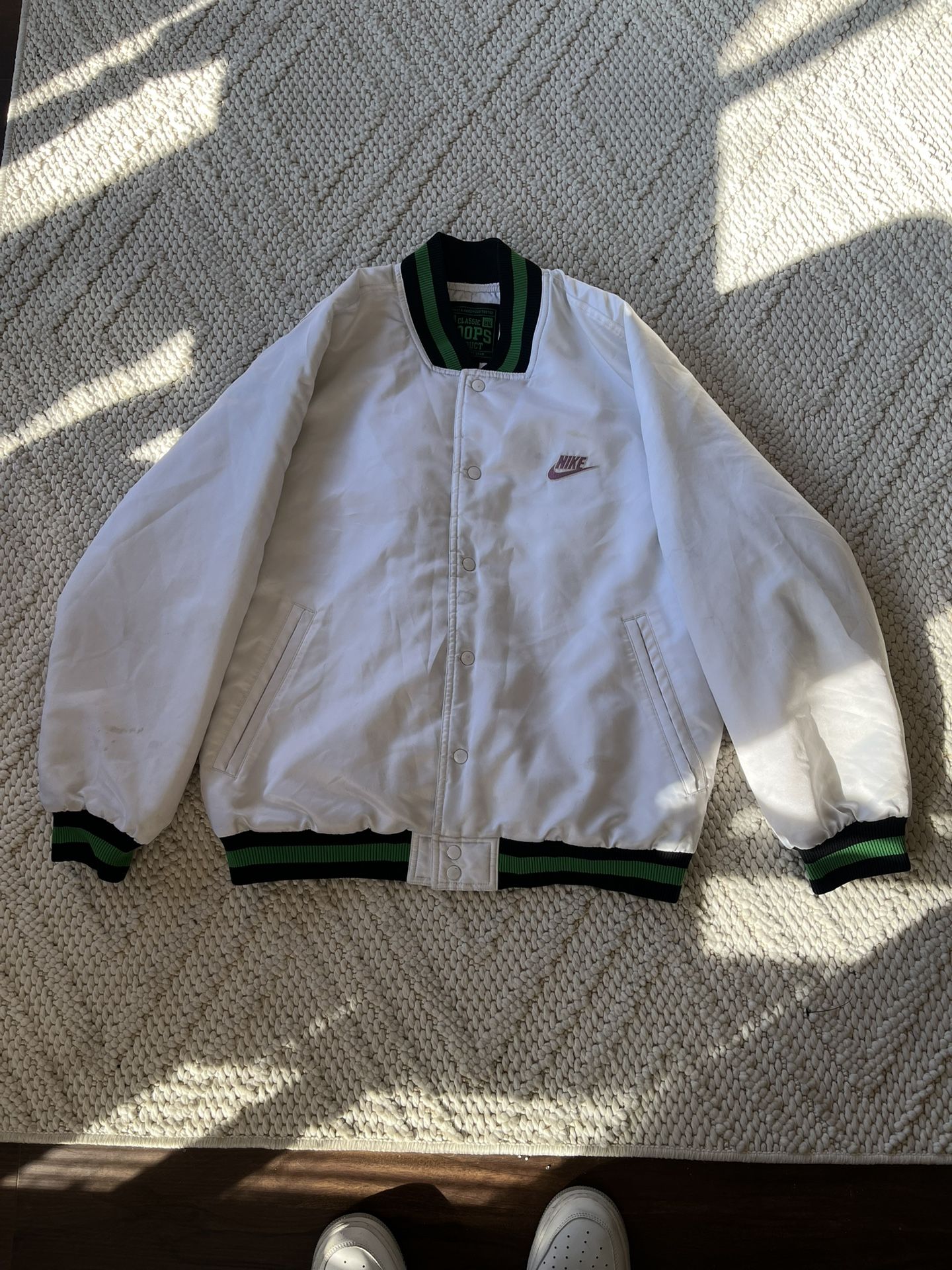 90’s Nike x Supreme Court Gear Vintage Varsity Bomber Jacket Green/White