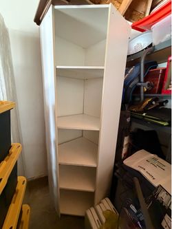 IKEA BILLY Corner Bookcase – White | Great Storage | Minor Repair Needed