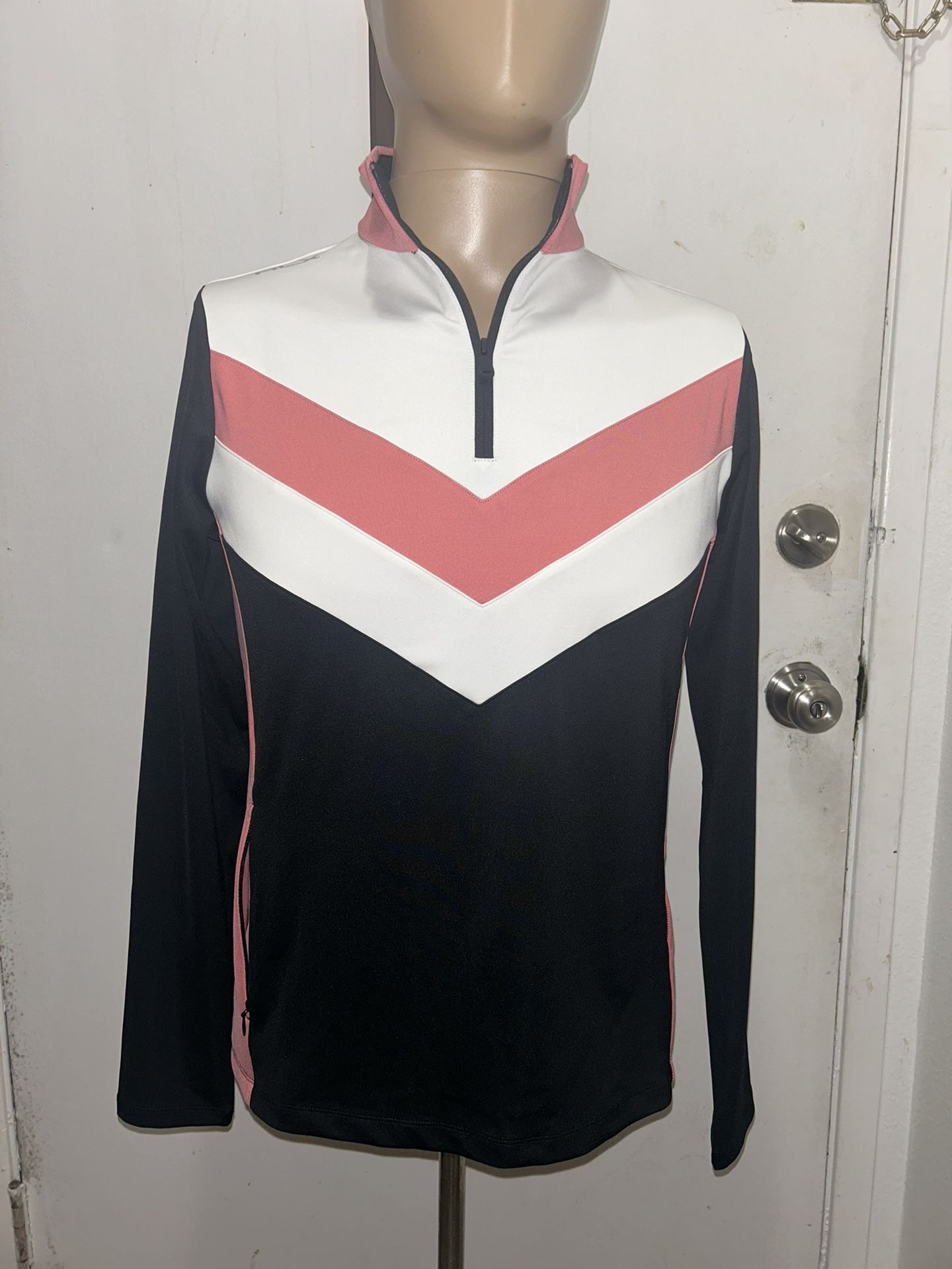Ralph Lauren RLX 1/4 Zip Golf Pullover Pink Black White Women’s Color Sz SP