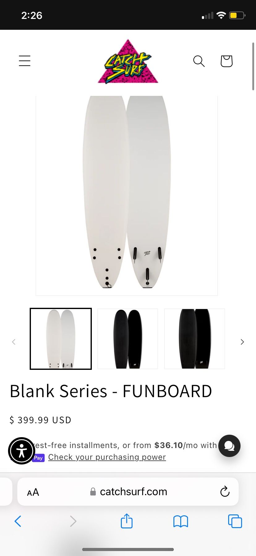 Catch Surfboard- Used Soft top