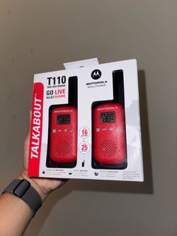 Motorola T110 Two-Way Radios (2-Pack) – Brand New, Sealed