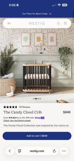 Brand New Nestig Convertible Crib 