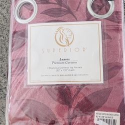 NEW Superior Premium Blackout Curtains – 2 Extra-Long Panels 52” x 120” Each – Antique Copper Leaf Design – $15 FIRM 📍 Pickup near IKEA / S. Durango 