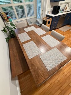 Isanti Dining Room Table + Bench (Ashley Furniture)