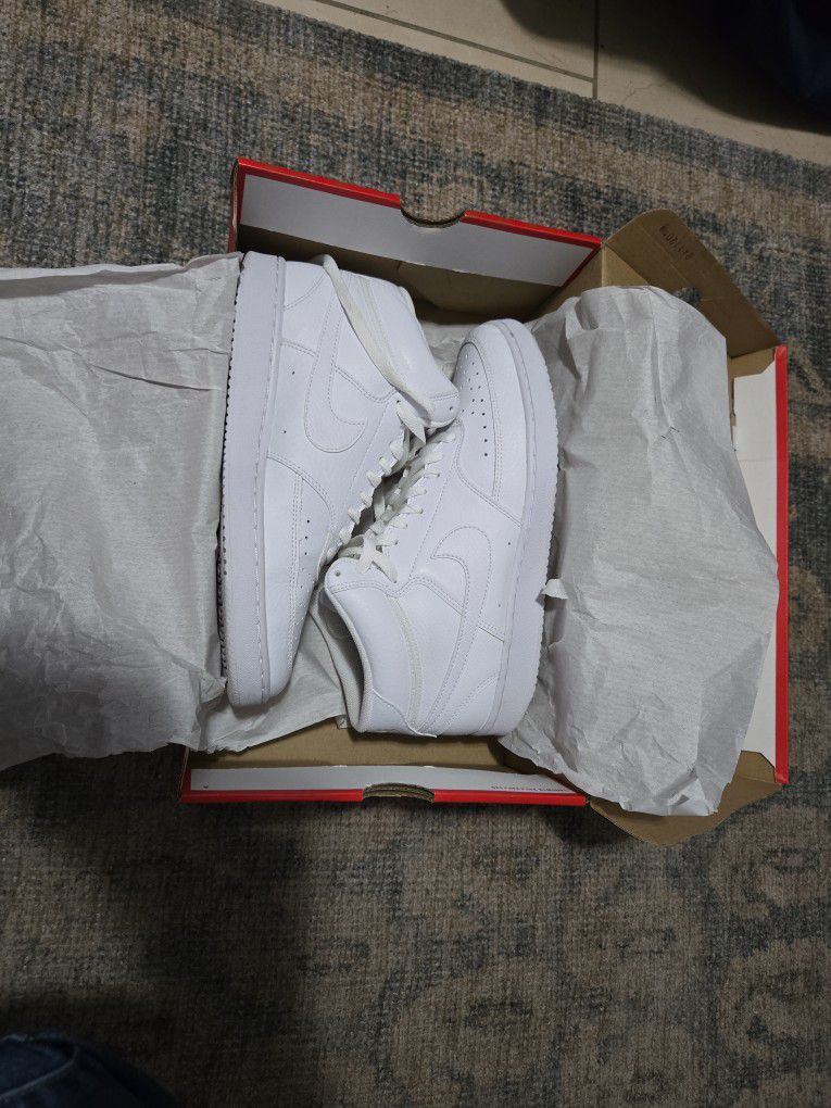 White Nike Court Visions