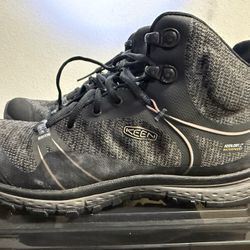 KEEN Women's Terradora Mid Waterproof Hiking Boots Shoes Gray Size 8
