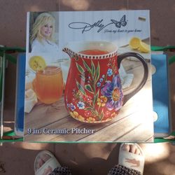 Dolly Parton 9in Ceramic Pitcher 
