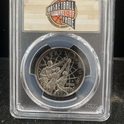2020 S Perfect Graded Basketball Hall Of Fame Half Dollar Graded At PR70 S-19