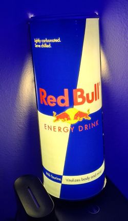 Old red bull 3d neon sign