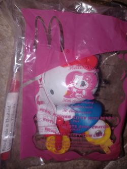 McDonald's Hello Kitty 30th Anniversary Pedal Pusher Kitty with Pencil