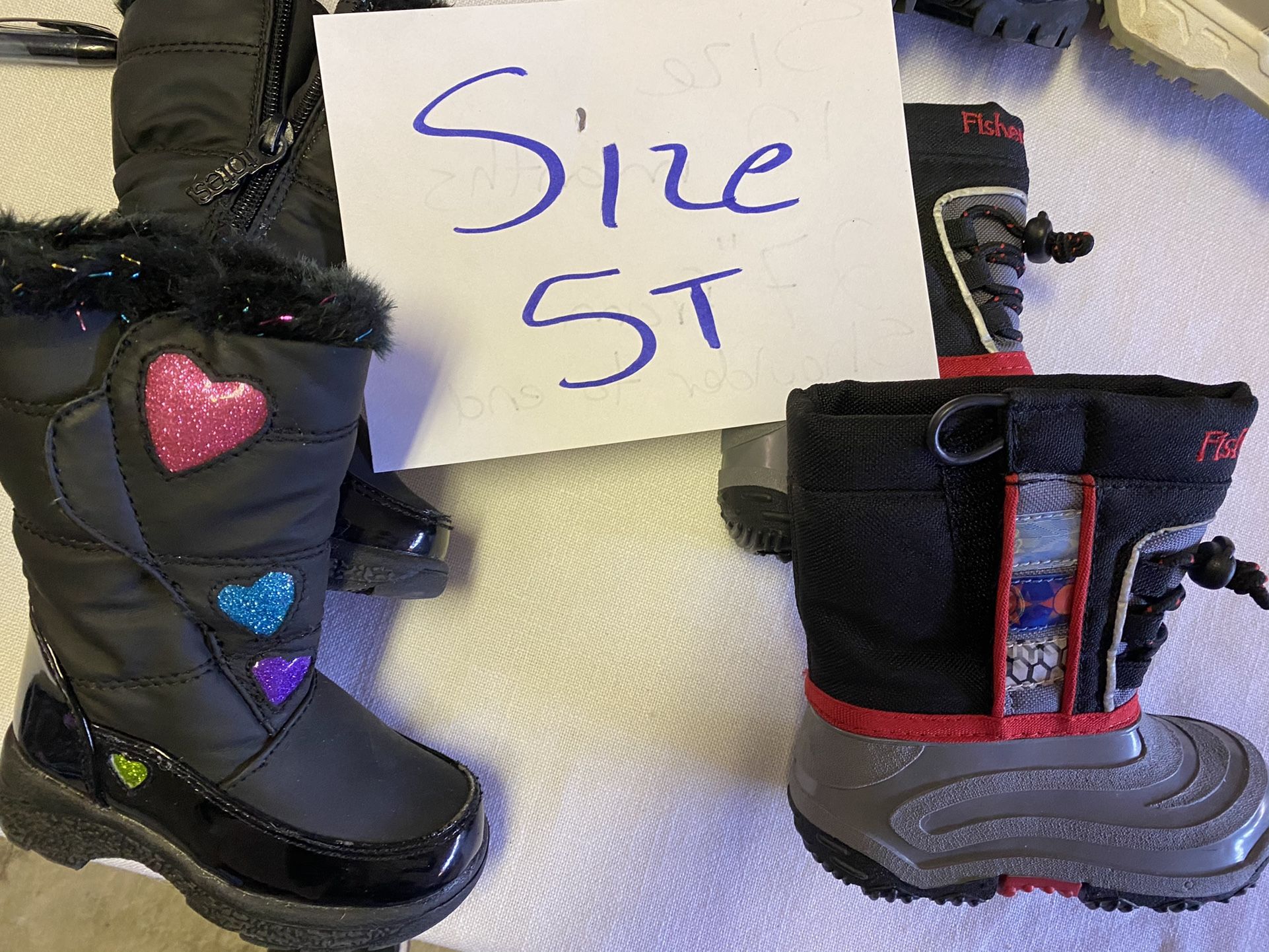 Snow Boots Size 5t $20 Each