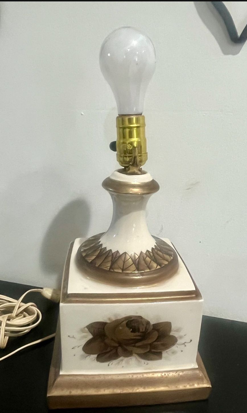 Beautiful Antique Vintage Ceramic Table Lamp