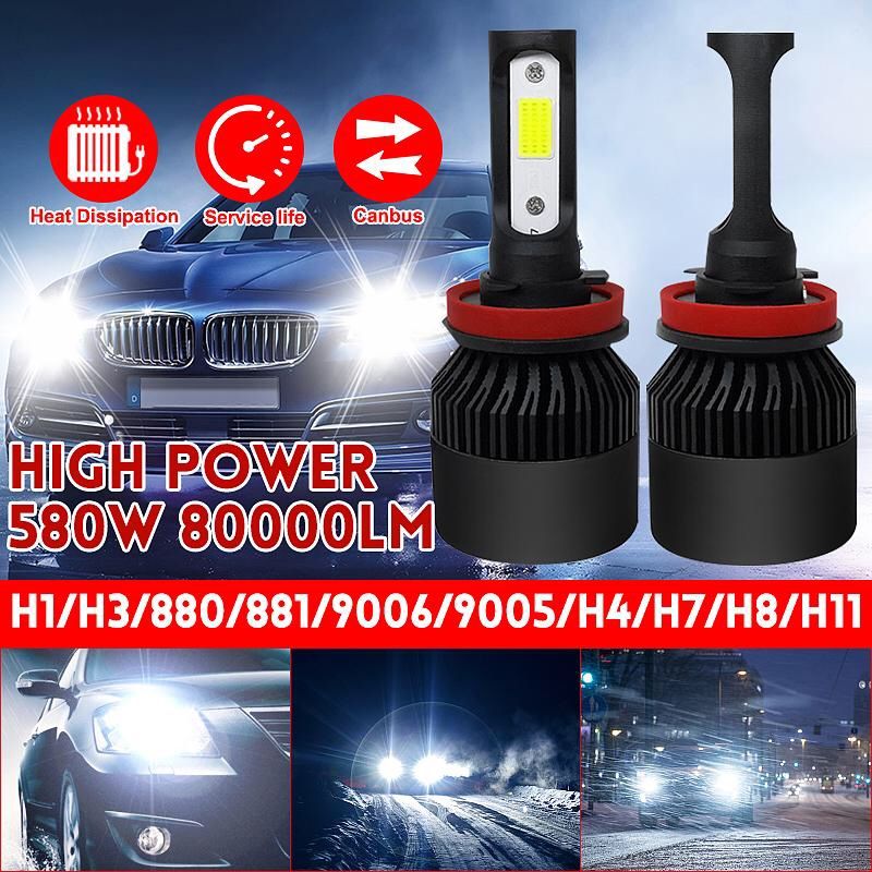 Hid lights kit - led headlight bulbs - 360 beam pattern- any housing - toyota mazda cx5 miata honda accord civic crv cbr h13 h11 9006 h4 h7 9007 h1