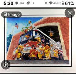 2007 California Wildfires Looney Tunes Lithograph