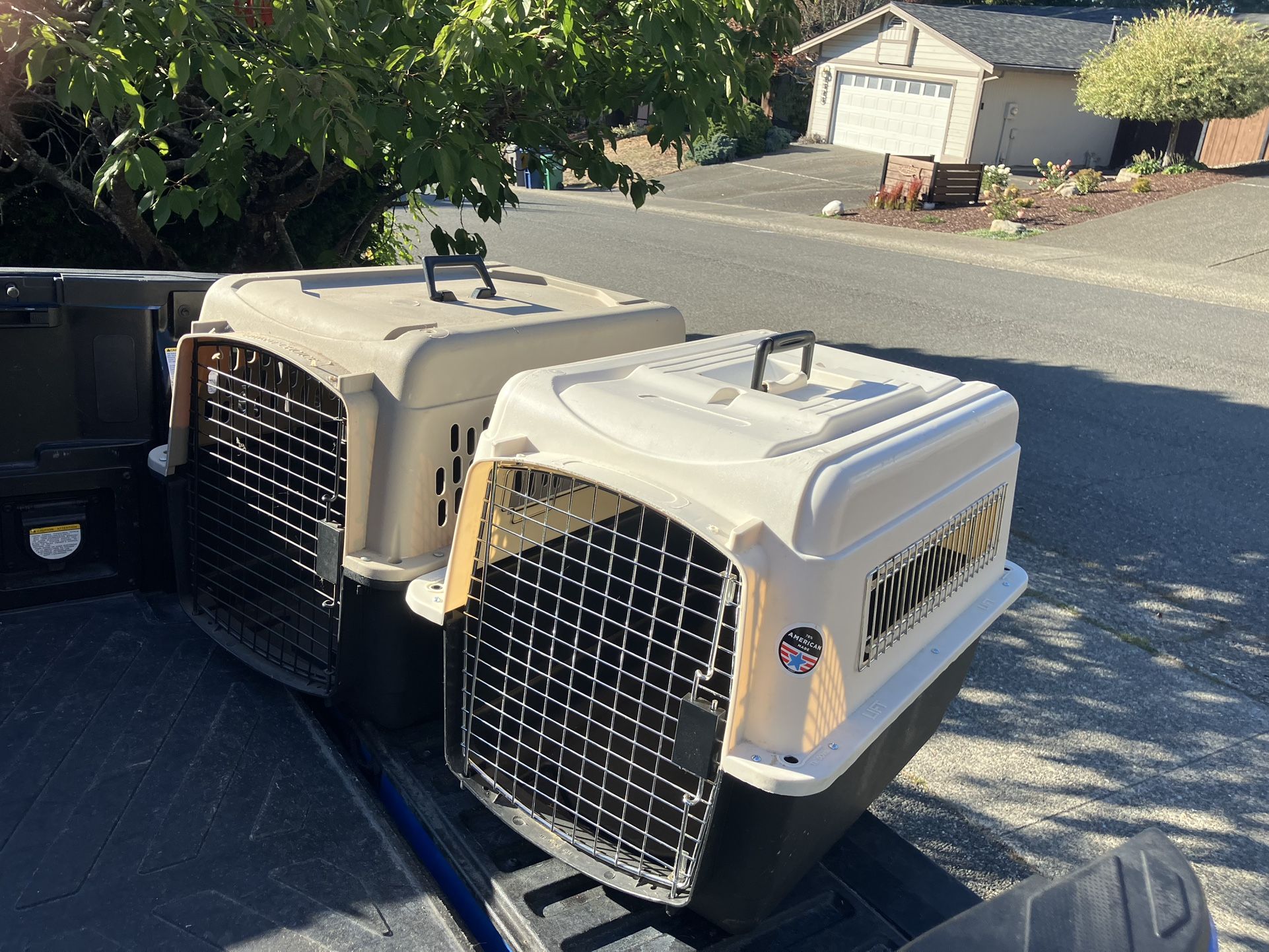 Medium Dog Kennel Crate Carrier Airline Approved like New 28” L by 20” W by 20” $35 Each