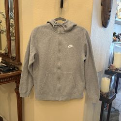 Nike Gray Zip-Up Hoodie Jacket Size Medium-Unisex