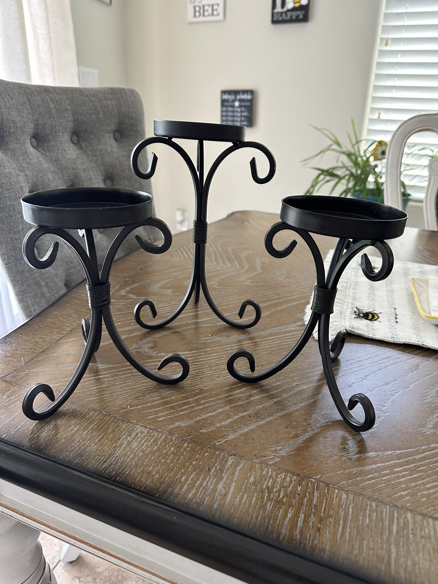 Three Candle Holders