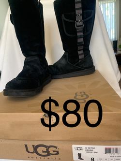 UGGS black Retro Cargo Boots