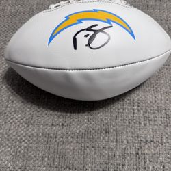 DARREN SPROLES Signed Autographed White Football San Diego Chargers- Beckett COA