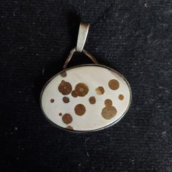 Sterling Silver Fossil Necklace Pendant