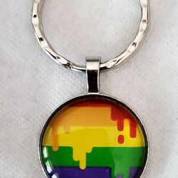 Rainbow Colored Key Chain