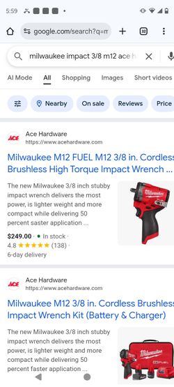 Milwaukee 3/8 impact drill brand new never used no battery or charger 