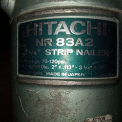 Made In Japan Nr 83a2 Hitachi Framing Nail Gun