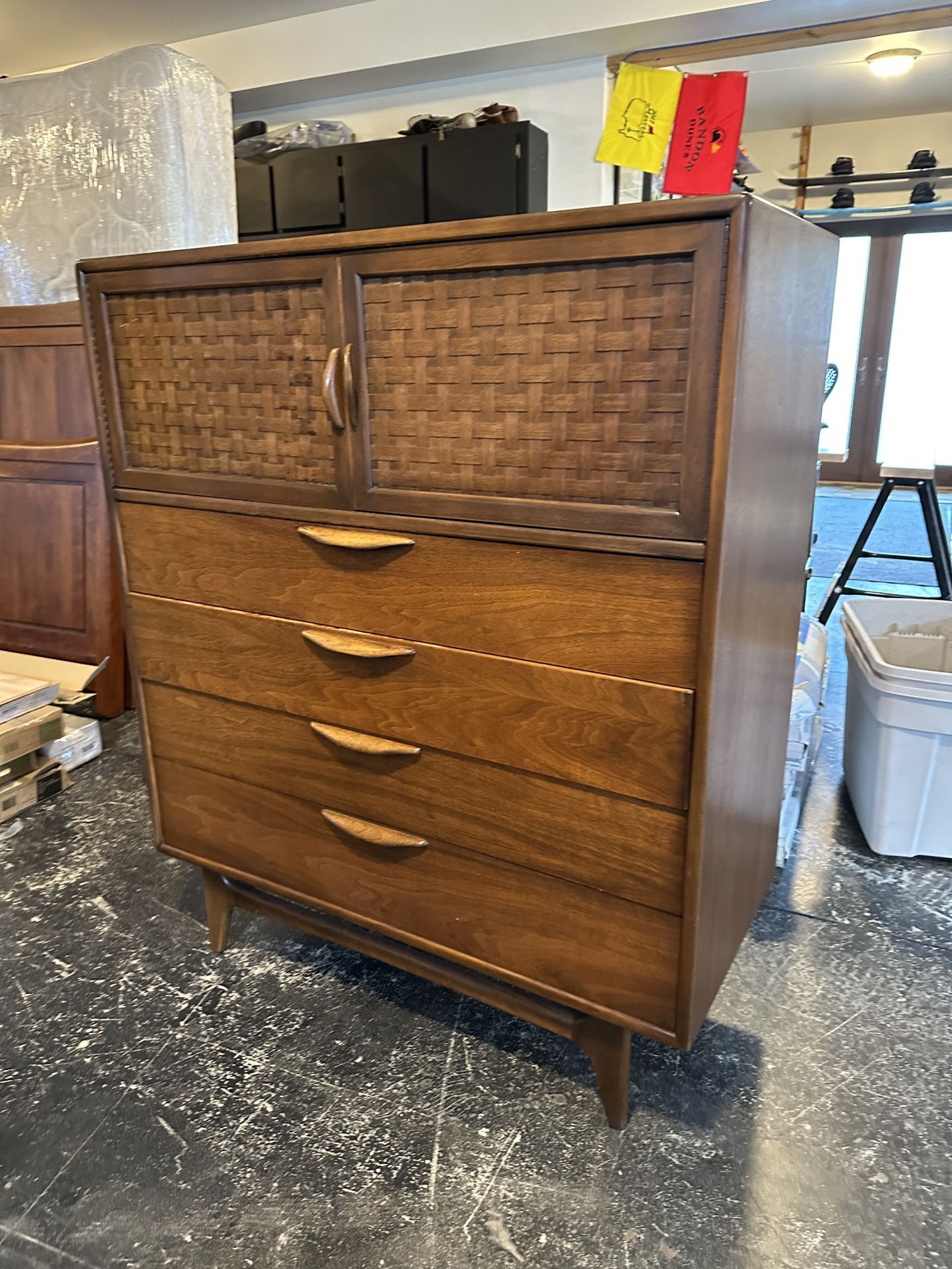 Mid century Modern  Dresser/Bar/  Armoire Vintage 