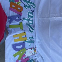 Happy Birthday Llama Banner 
