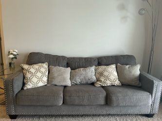 Couch with pillows
