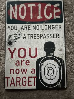 Vintage Warning Style Metal Sign Notice You Are Now A Target Retro Tin Wall Decor Novelty Plaque