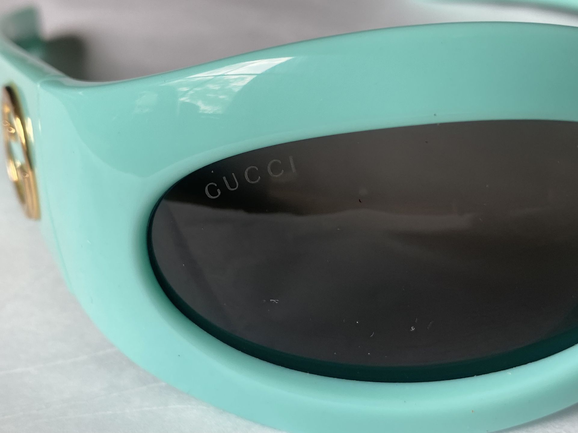 Gucci Teal GG1247 Sunglasses w Extras NWT display picture 2