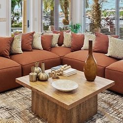 MODERN MODULAR SECTIONAL – TERRACOTTA FABRIC