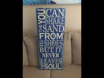You Can Shake The Sand From Your Shoes Beach Sign - EXCELLENT CONDITION