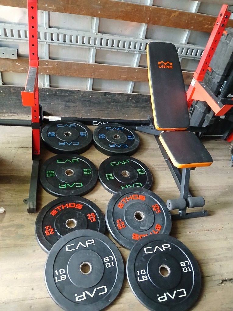 Full Squat Rack For Bench Or Squat And Pull Up.