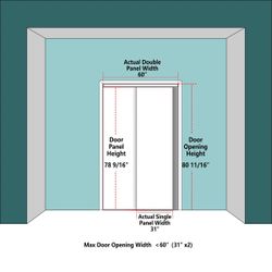 NEW-Mirror closets sliding door (silver)