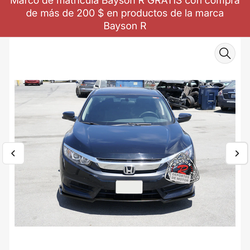 Front lip style type R for Honda civic 2016-2018