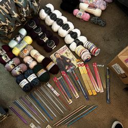 Crochet & Knitting Needles,yarn, & Ribbons 