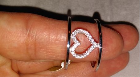 Real New Silver 925 💍 White Gold Plated Size8