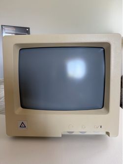 Leading Edge DR-1240 Amber CRT Monitor 12” Vintage MDA Hercules