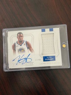 Kevin Durant 2017 National Treasures #CF-KDR Clutch Factor Patch Auto /49