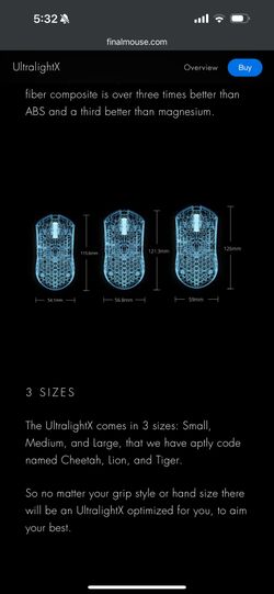 FinalMouse ULX PRO Series {Lion (M) / Aceu} for Sale in FinalMouse ULX PRO Series {Lion (M) / Aceu} for Sale in