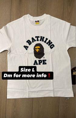 A Bathing Ape BAPE College Logo Tee Size L