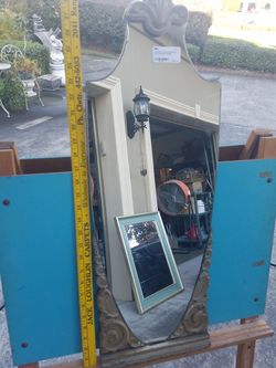 ANTIQUE MIRROR & FRAME