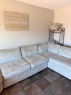 Large Gray Sectional Couch w/ Chaise – $200 OBO