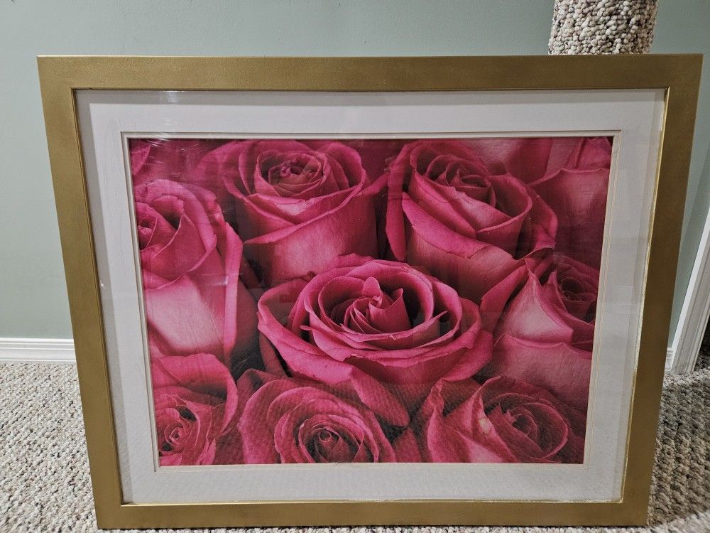 Pink Rose Wall Decor. 