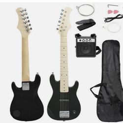 30”Kids Electric Guitar With Amp & Much More Guitar Combo Accessory Kit 