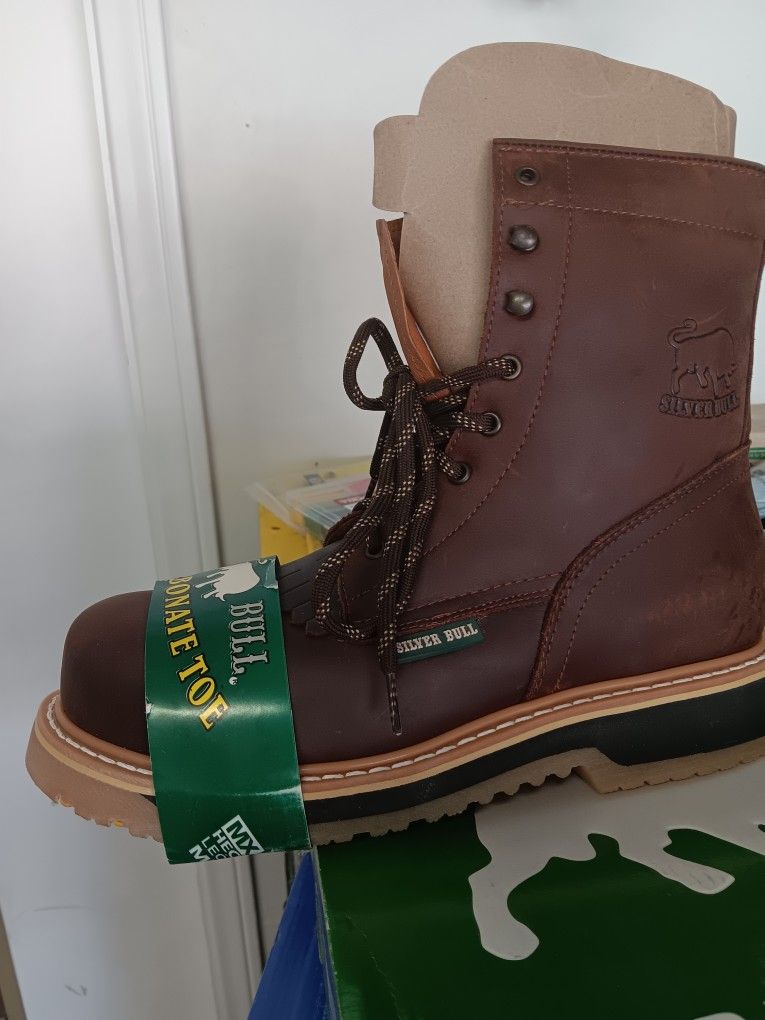Steel Toe Work Boots//Botas de Trabajo Con Casquillo